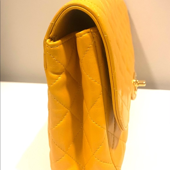 SOLD Chanel Authentic Quilted Flap Leather Clutch - Picture 9 of 13